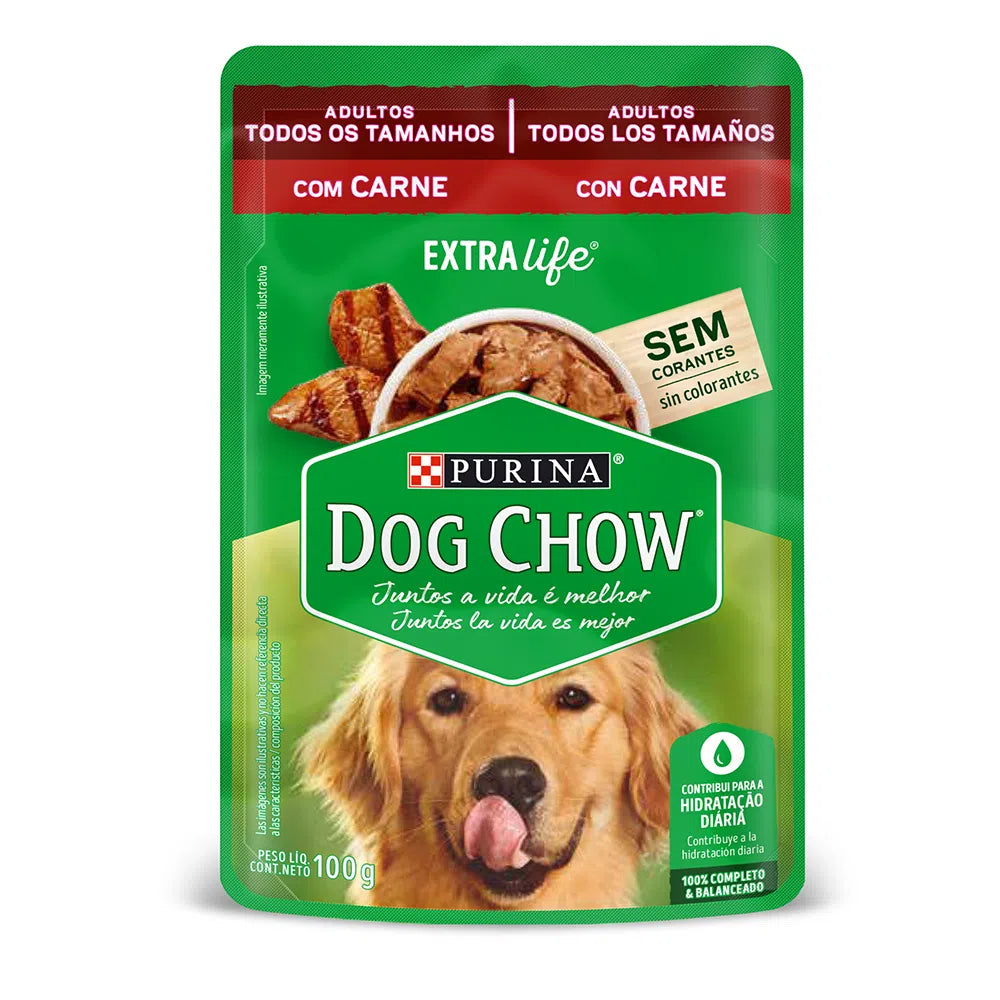 Dog Chow Adultos todos los tamaños Carne - 100 Gr