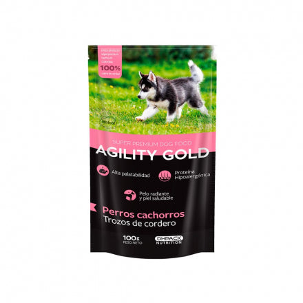 Agility Gold Pouch Trozos De Cordero Cachorro