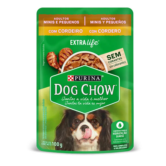 Dog Chow Adultos Minis y Pequeños Cordero - 100 Gr