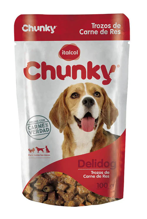 Chunky Pouch Delidog Carne 100gr