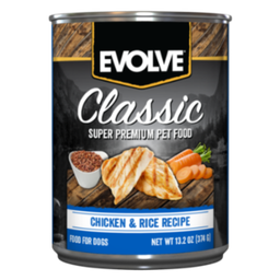 EVOLVE DOG CLASSIC LATA CHICKEN - POLLO 13.2 OZ - 374 GR