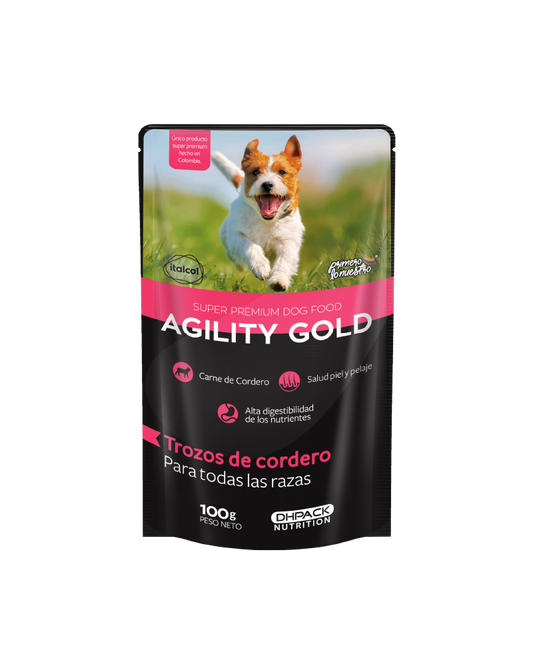 AGILITY GOLD POUCH CORDERO X 100 GR