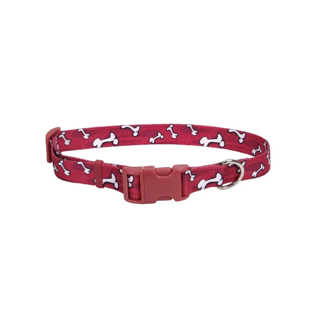 Coastal Style Red Bones Collar Para Perros Color Rojo Tamaño Del Collar L (45 A 66cm)