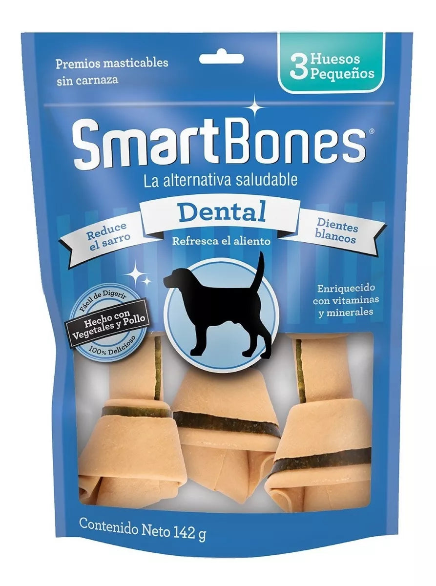 Smartbones Dental 3 Pzs Peq. Vegetales Y Pollo Sin Carnaza